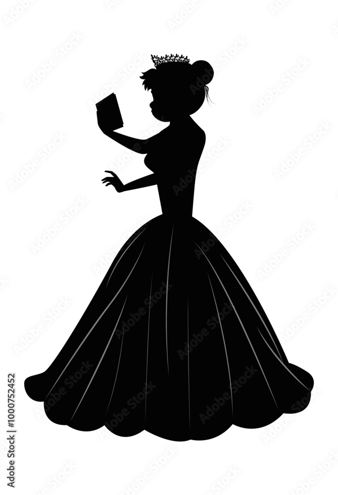 Fototapeta premium Cute Princess Silhouette