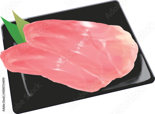 リアル系の鶏肉イラスト