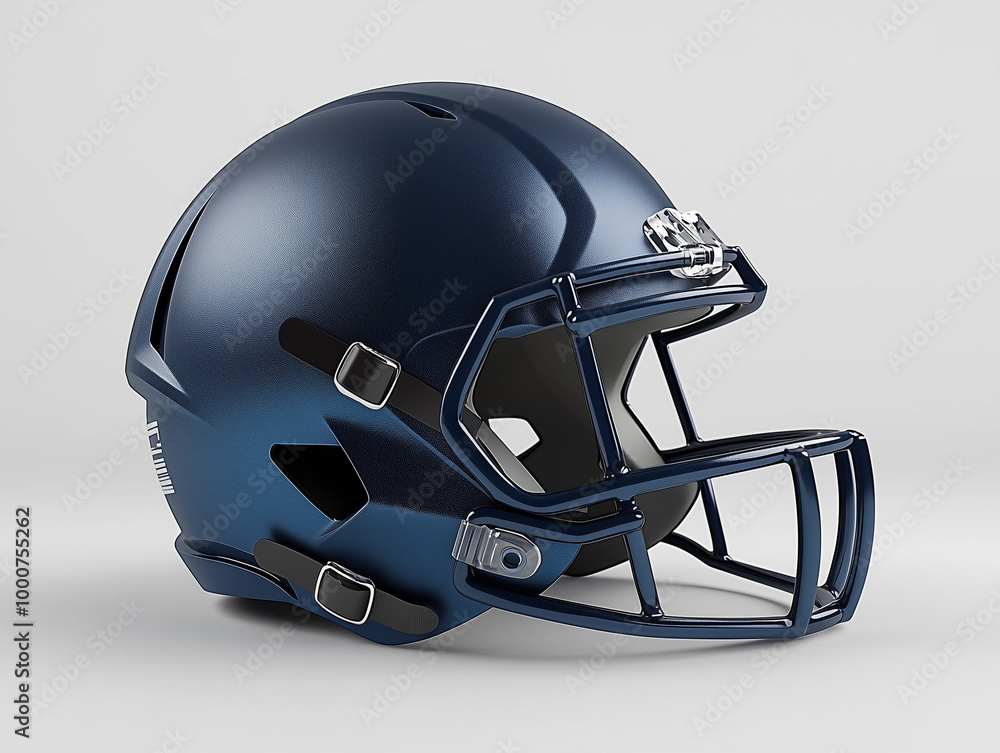 Naklejka premium Dark blue matt finish American football helmet