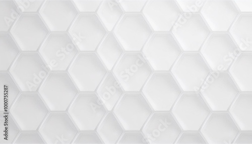 Abstract. Hexagon white Background. light and shadow. Embossed Hexagon, honeycomb white background. White Wide Hexagon Background Site head 3d illustration