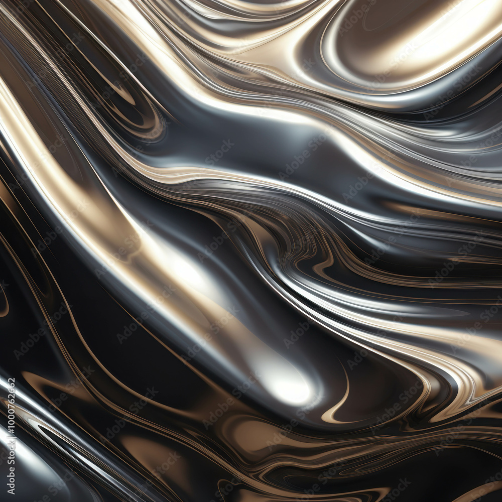 Obraz premium Abstract Liquid Metal Texture for Background Use