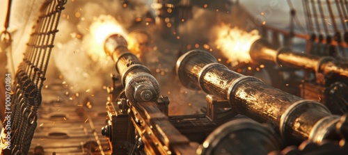 Cannon Fire on a Pirate Ship