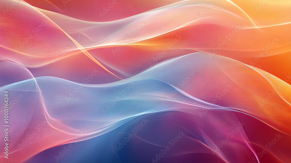 Abstract Background with Intertwining Colorful Waves Abstract Background with Intertwining Colorful Waves