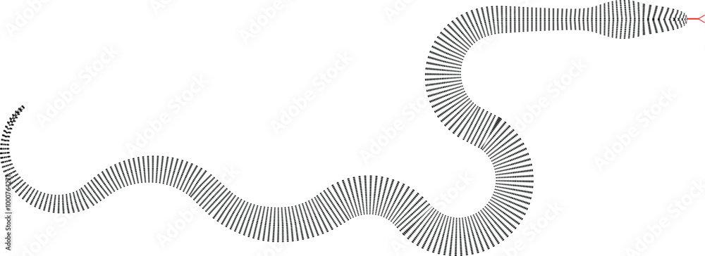 Fototapeta premium Chinese new year 2025 zodiac snake symbol .design elements . Year of the snake .World snake day logo. Dots art . Vector illustration