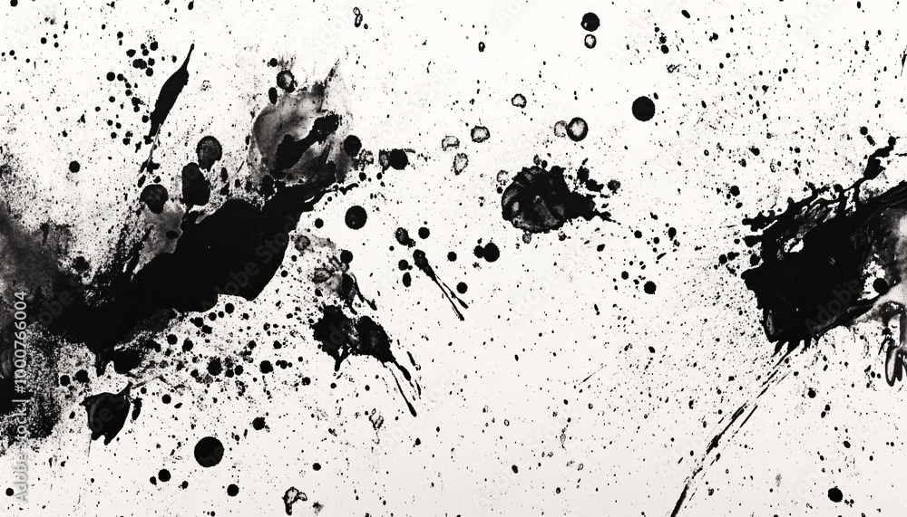 Obraz premium ink, grunge, paint, splat, splash, splatter, black, vector, design, drop, stain, illustration, dirty, blot, spray, texture, drip, spot, art, liquid, silhouette, blood, element, brush, pattern