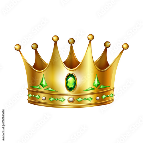 golden crown isolated on white background
