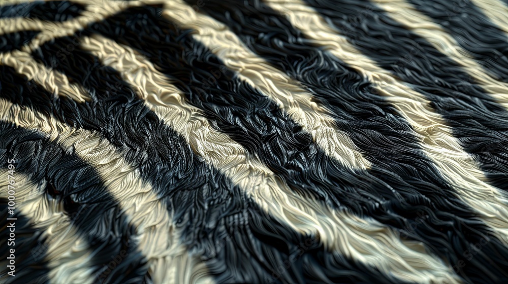 Abstract Wavy Pattern in Black and White with a Slight Diagonal Abstract Wavy Pattern in Black and White with a Slight Diagonal