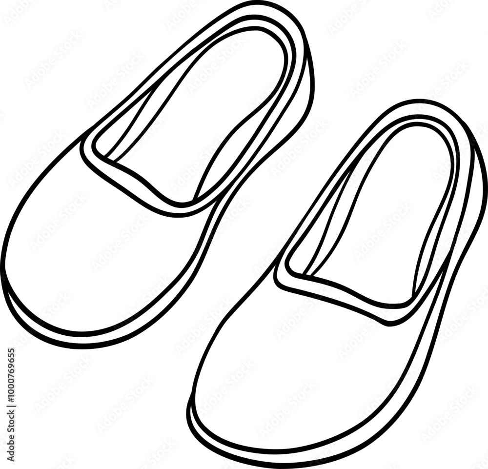 Hand Drawn Slippers Illustration