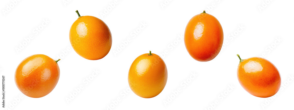 Kumquat fruits on white background Kumquat fruits on white background