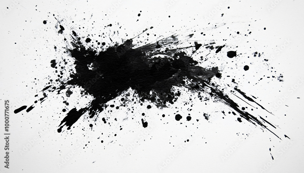Random bursts and splatters of ink in black and white or vibrant colors, evoking a raw, artistic energy Random bursts and splatters of ink in black and white or vibrant colors, evoking a raw, artistic energy