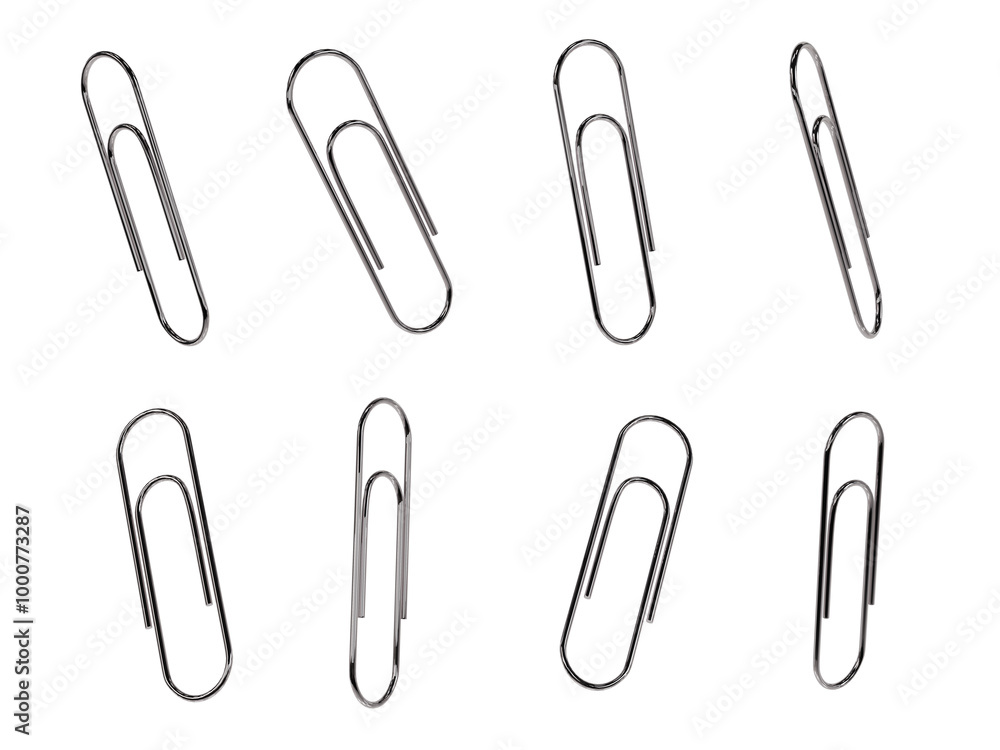 paper clip isolated png 3d high-resolution illustration various angles perspective Realistic paper clip isolated png 3d high-resolution illustration various angles perspective Realistic