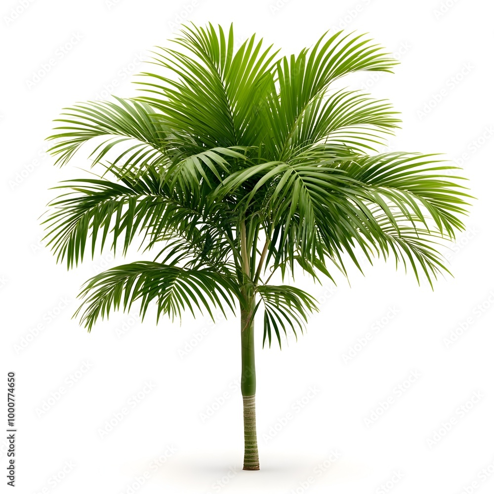 Fototapeta premium Lush and Vibrant Palm Tree in Pristine Nature Backdrop