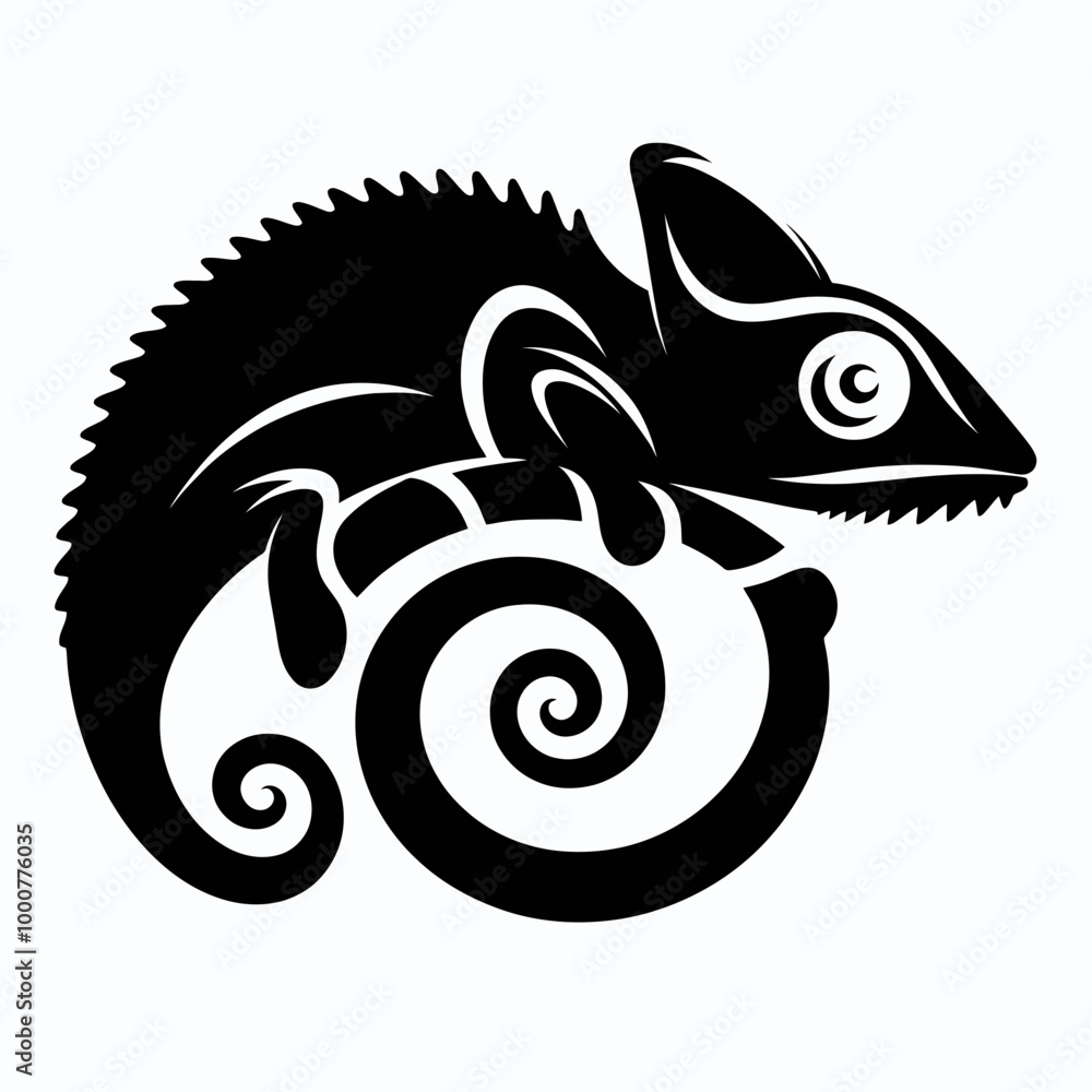 chameleon logo silhouette is simple and elegant, Black & White Simple Chameleon, chameleon vector silhouette illustration chameleon logo silhouette is simple and elegant, Black & White Simple Chameleon, chameleon vector silhouette illustration