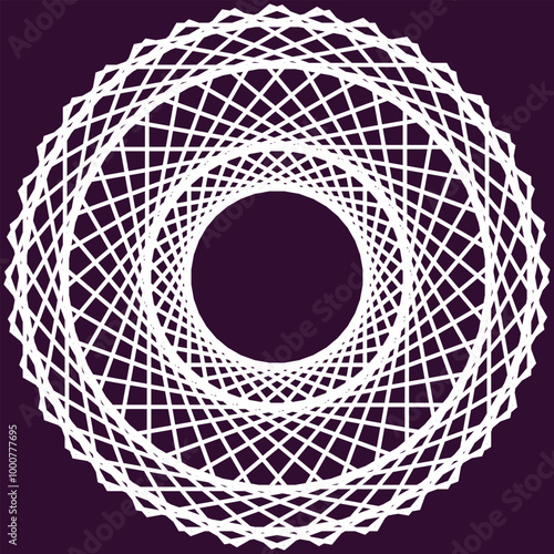 Set of entangle mandalas. And drawn mandala with moon, yin yang, om symbol in vector. Perfect set for surface of design, textiles, posters, tattoos in Indian yoga style