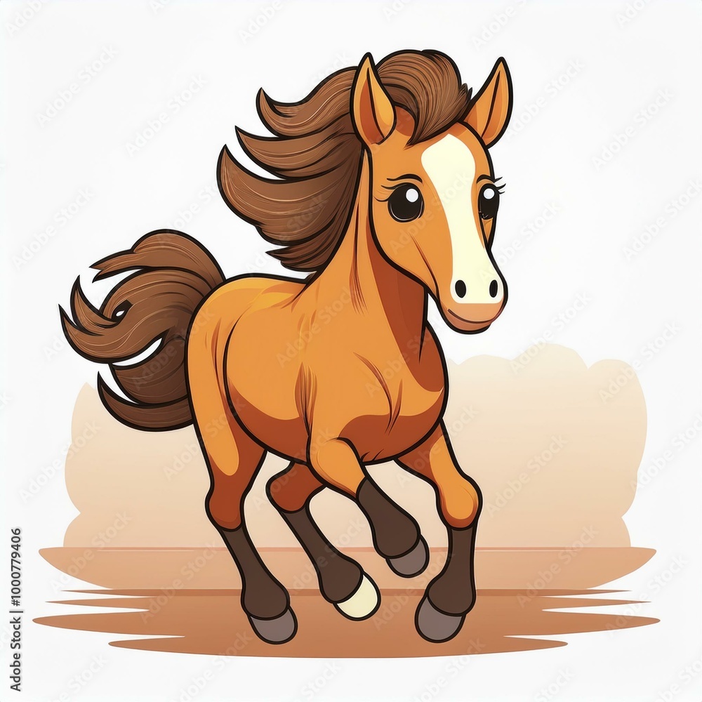 funny cute running horse vector funny cute running horse vector