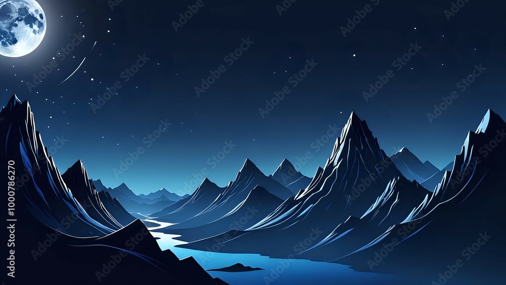 Fototapeta premium abstract blue wave background,car in the mountains