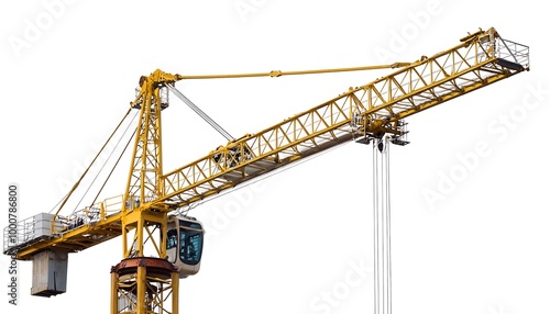 Wallpaper Mural Lattice Boom Crane isolated on white background, clipping path, full depth of field Torontodigital.ca