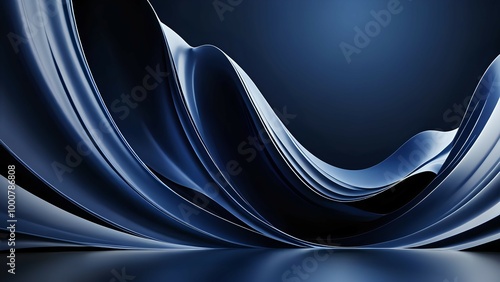 abstract blue wave background,car in the mountains