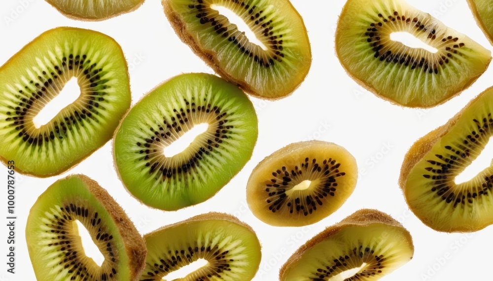 Freshly sliced kiwi fruit ready to enjoy Freshly sliced kiwi fruit ready to enjoy