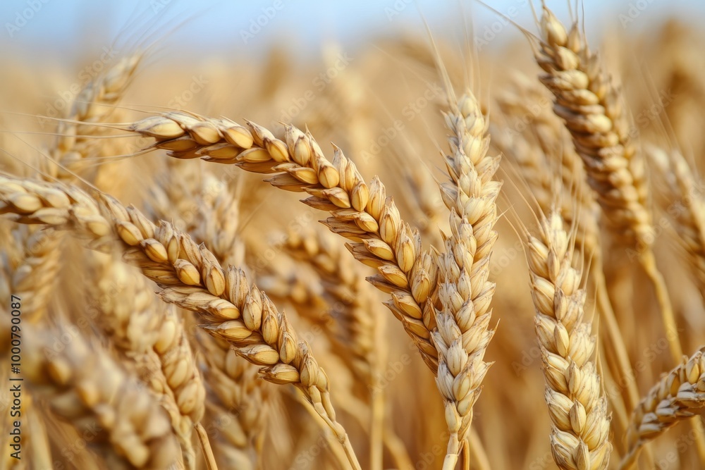 Closeup of golden wheat stalks with shallow depth of field. Closeup of golden wheat stalks with shallow depth of field.