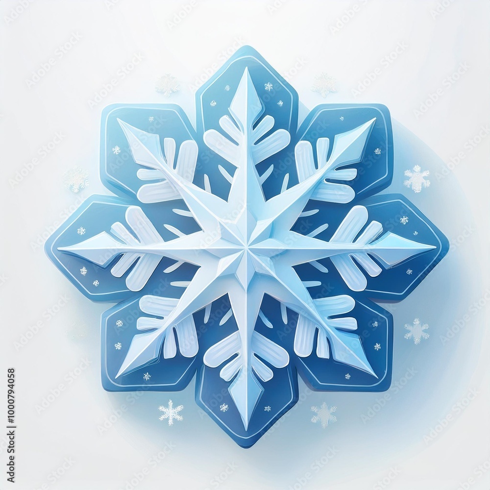 Flat art snow logo, designed with a simple and simple shape Flat art snow logo, designed with a simple and simple shape