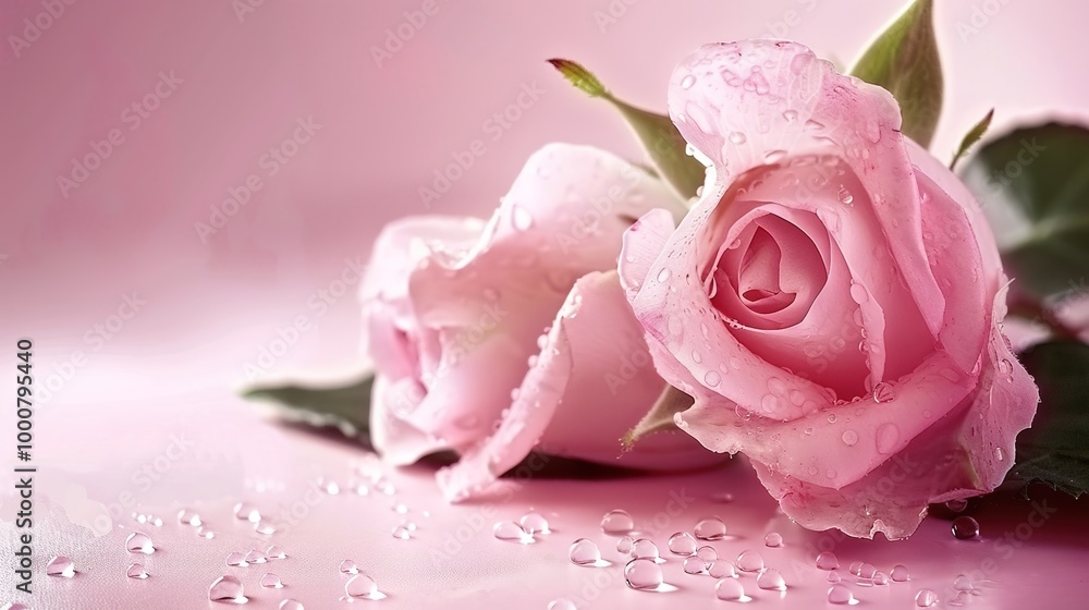 Fototapeta premium Beautiful composition spring flowers. Bouquet of pink tulips flowers on pastel pink background. Valentine's Day, Easter, Birthday, Happy Women's Day, Mother's Day. Flat lay, top view, copy space