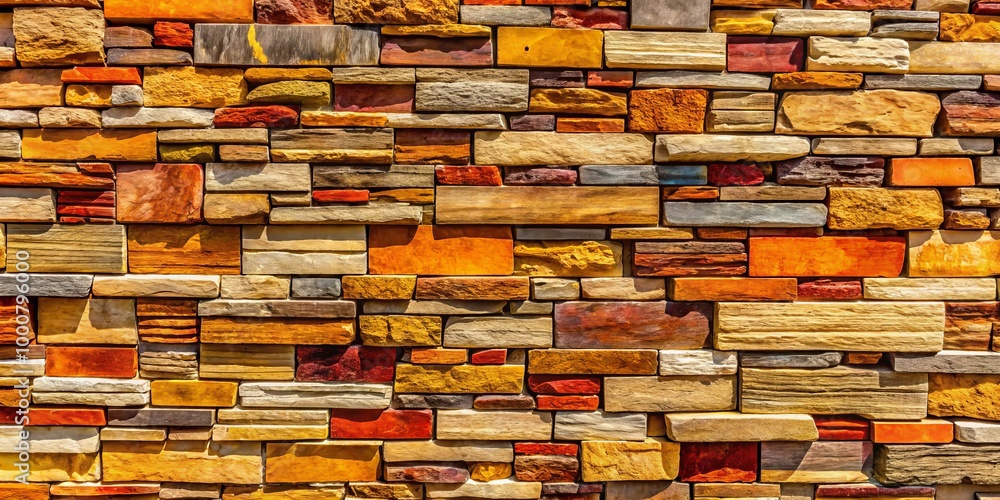 Fototapeta premium Beautiful Facade Stone Wall Texture in Natural Colors for Architectural and Design Backgrounds
