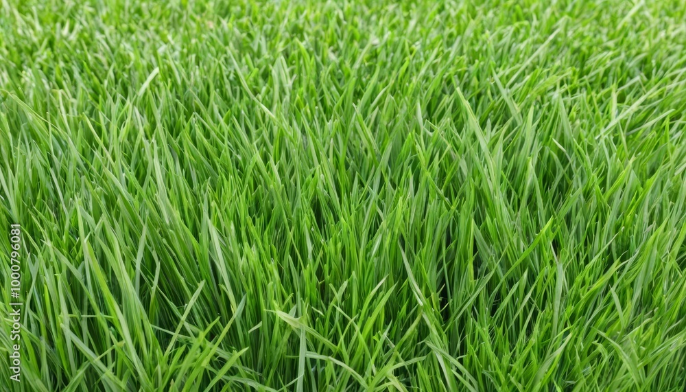 Vibrant green grass in a field Vibrant green grass in a field