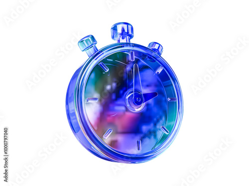 Wallpaper Mural Futuristic Holographic Gradient Abstract Crystal Material Watch Icon Isolated on Transparent Background Torontodigital.ca
