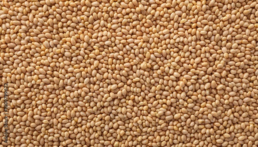 A closeup of a textured surface of small round beigecolored seeds A closeup of a textured surface of small round beigecolored seeds