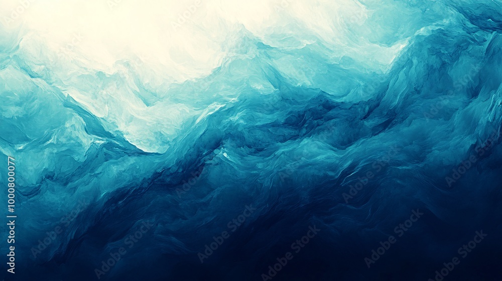 Abstract ocean waves in blue tones. Abstract ocean waves in blue tones.