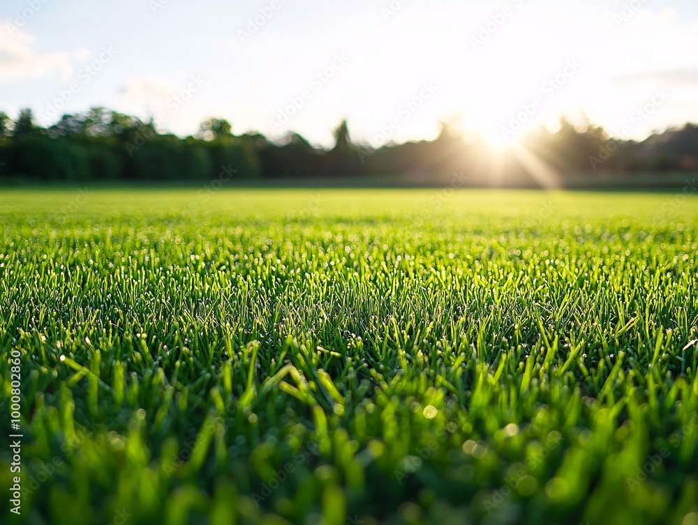 Vibrant green grass under sunlight Vibrant green grass under sunlight