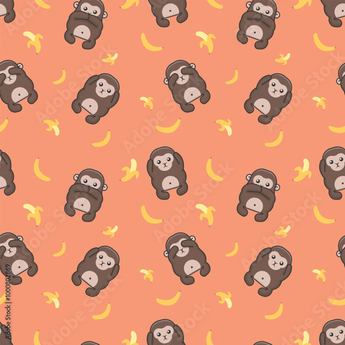 THREE WISE MONKEY SEAMLESS PATTERN