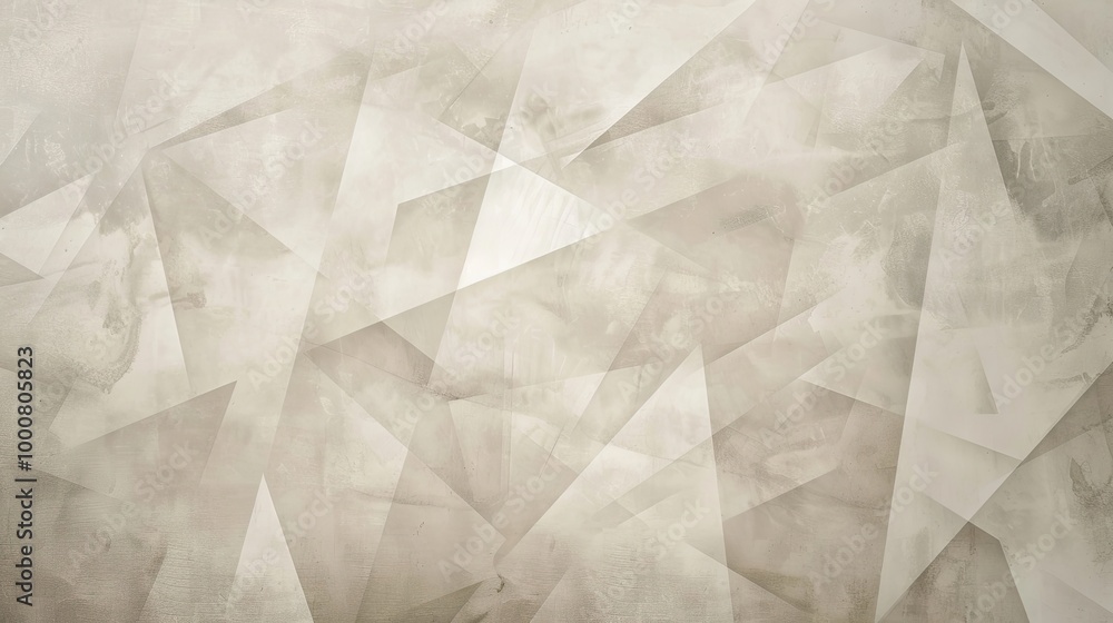 Cream wallpaper with a subtle shadow of geometric wall art providing a simple look Cream wallpaper with a subtle shadow of geometric wall art providing a simple look