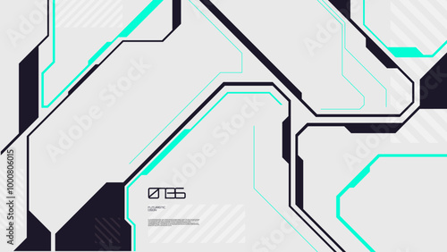 abstract sci fi modern futuristic background with geometric shape element