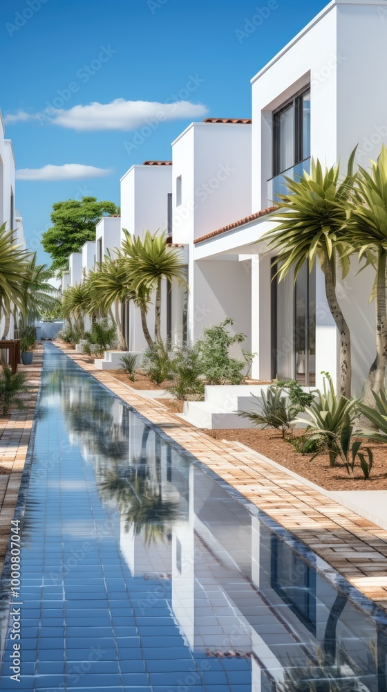 Fototapeta premium New housing development building houses for increased demand in rural areas 