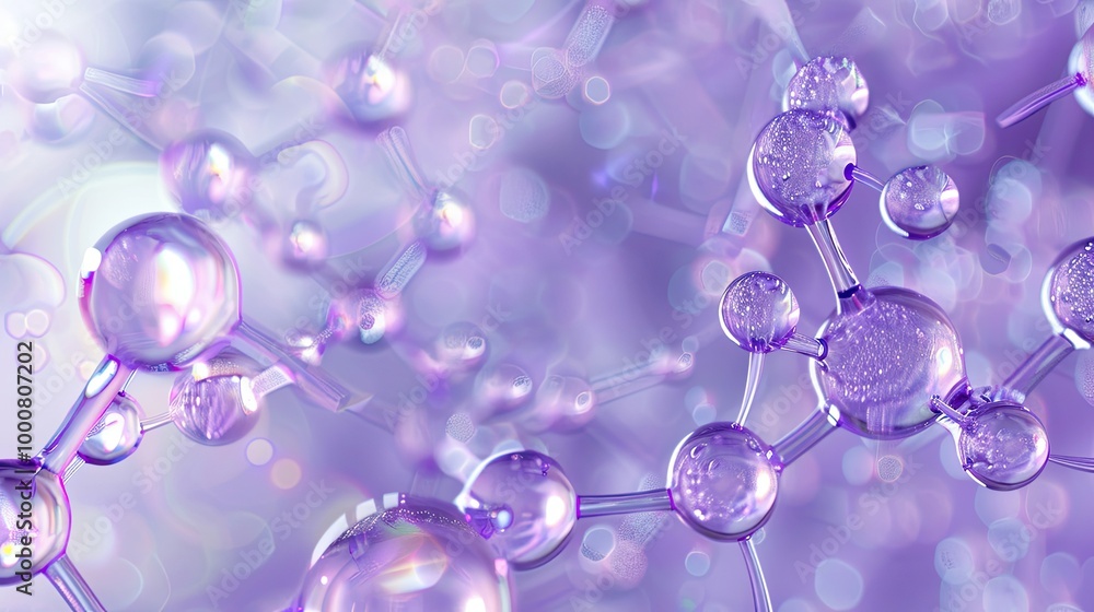 Lavender wallpaper with a 3D radial glass molecule design offering a clean scientific look Lavender wallpaper with a 3D radial glass molecule design offering a clean scientific look