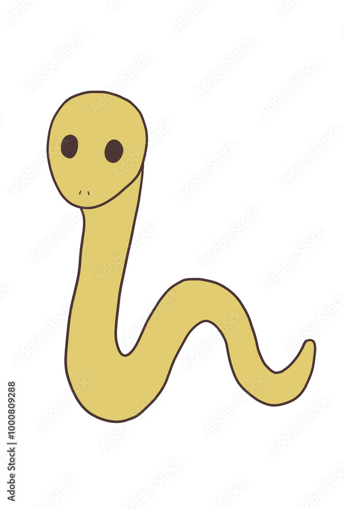 Fototapeta premium 蛇（金）