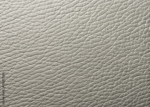 Closeup of Gray Leather Texture Background Featuring Subtle Patterns and Natural Grain Detail