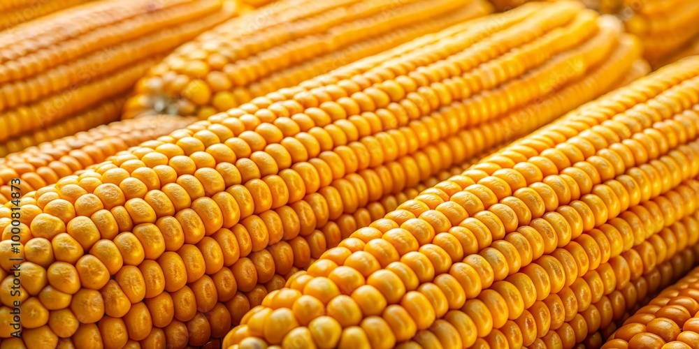 Close-up of Seed Corn Foot Pictures Showing Vibrant Yellow Kernels on Natural Background Texture Close-up of Seed Corn Foot Pictures Showing Vibrant Yellow Kernels on Natural Background Texture
