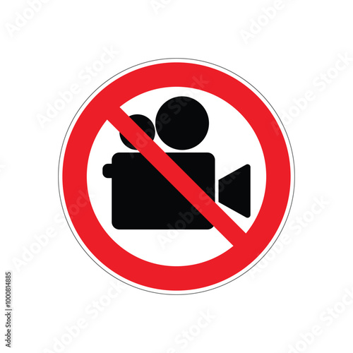 vector illustration of a prohibition or prohibited sign symbol with a red circle
