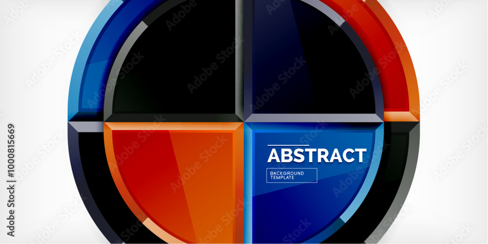 Abstract background - circles and round triangles with 3d effect. Vector Illustration For Wallpaper, Banner, Background, Card, Book Illustration, landing page Abstract background - circles and round triangles with 3d effect. Vector Illustration For Wallpaper, Banner, Background, Card, Book Illustration, landing page