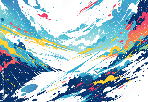カラフルな抽象画