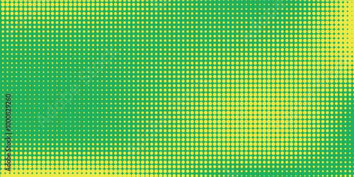 Dots halftone yellow green color pattern gradient texture background.