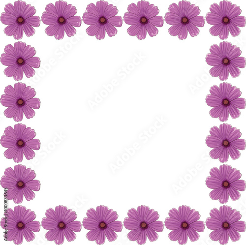 Flower border Frame Background, Flower Floral Frame simple idea