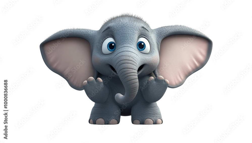 Cute Cartoon Elephant PNG on Transparent Background Cute Cartoon Elephant PNG on Transparent Background