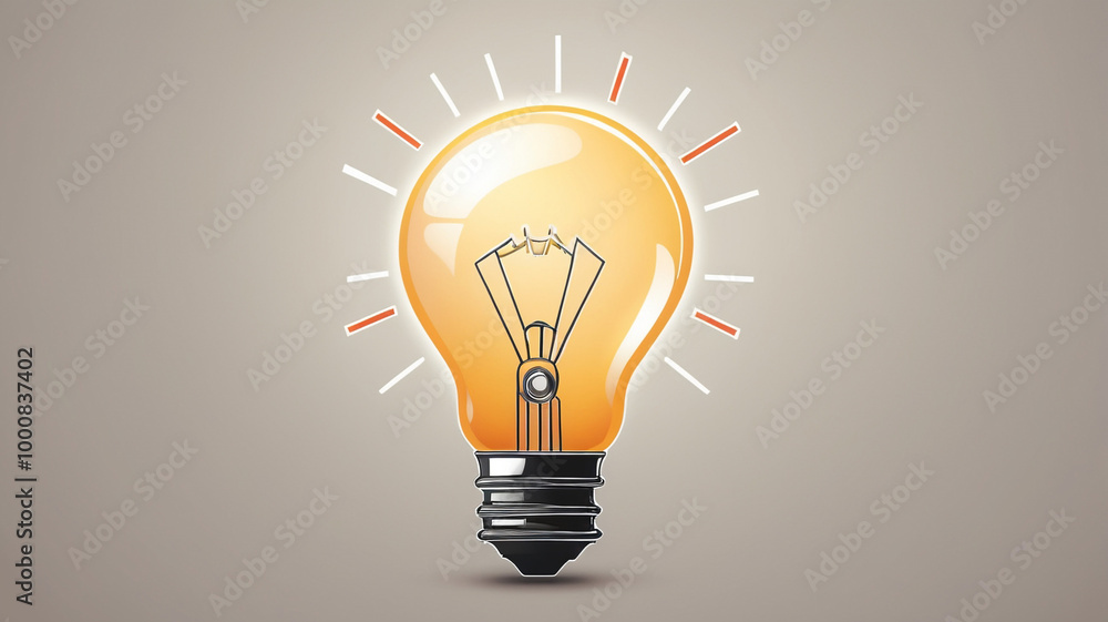 Bright Idea Concept in Light Bulb Illustration Bright Idea Concept in Light Bulb Illustration