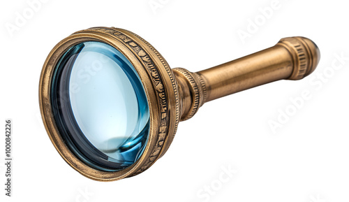 a magnifying glass on a white background