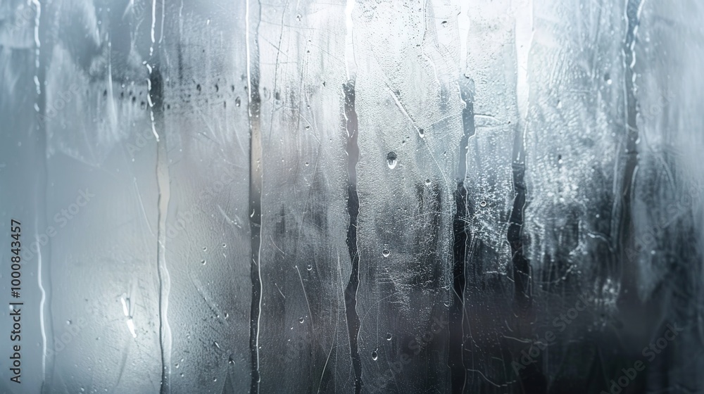 Obraz premium Abstract natural ice texture. Freezy ice surface. Blue backdrop with cracks and scratches on frozen water. 