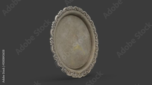 Plate old bronze